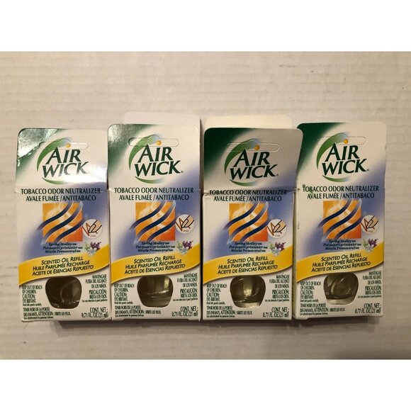 4 new airwick scented oil refills tobacco odor neutralizer - Picture 1 of 4